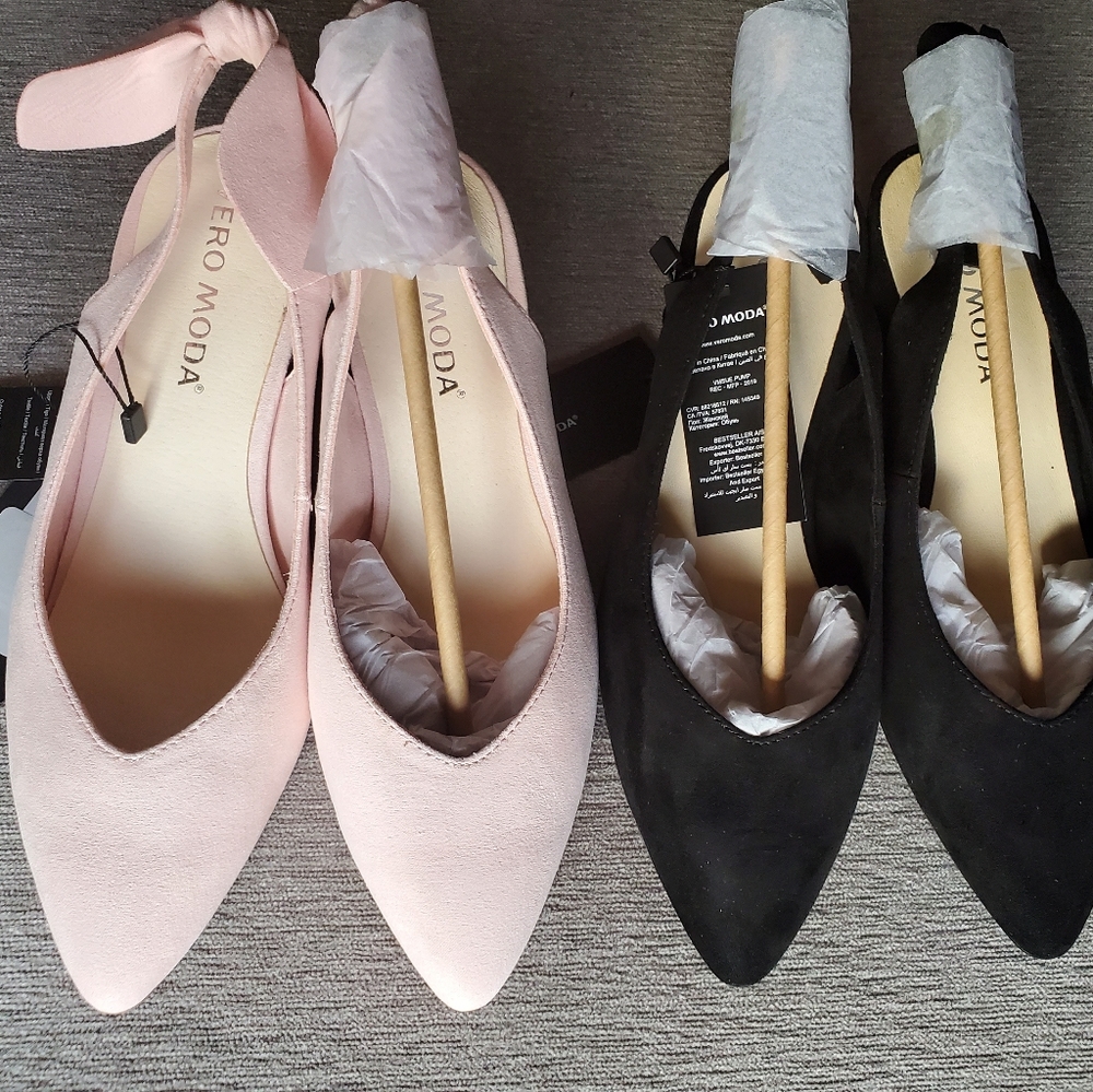 NWT Vero Moda sandals. Black and Blush